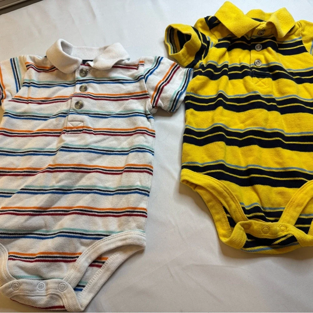 Wonderkids Vibrant Striped Onesies, (Size 12 Months), 2 Baby Outfits - Picture 11 of 11